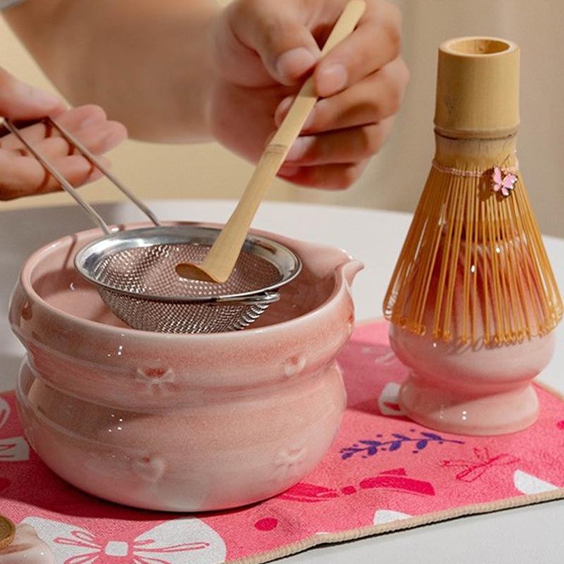 Vysoce hodnotná sada matcha čaje Keramika s vypálenou glazurou Baibenli Šlehačka na čaj Japonská sada matcha