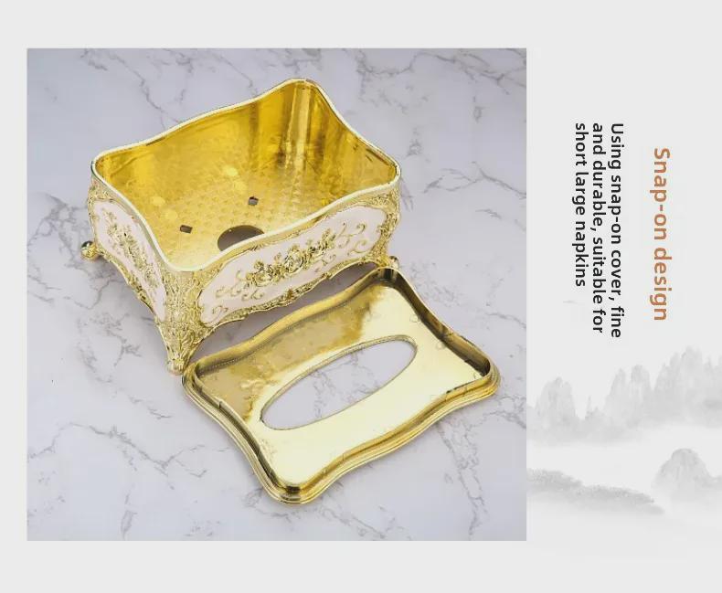 European-Style Luxury Tissue Box for Home, Hotel, Restaurant, or KTV Decor