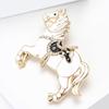 Sturdy Alloy Chinese Zodiacs Horse Brooch for Fashion Accessories and Special Occasions