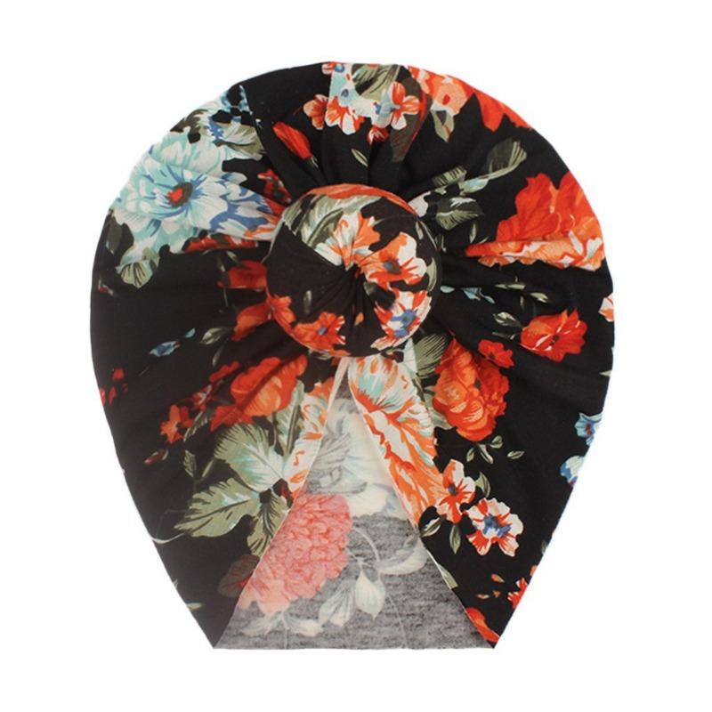 New baby pullover hat, cute printed donut children's hat, summer thin baby fetal hat