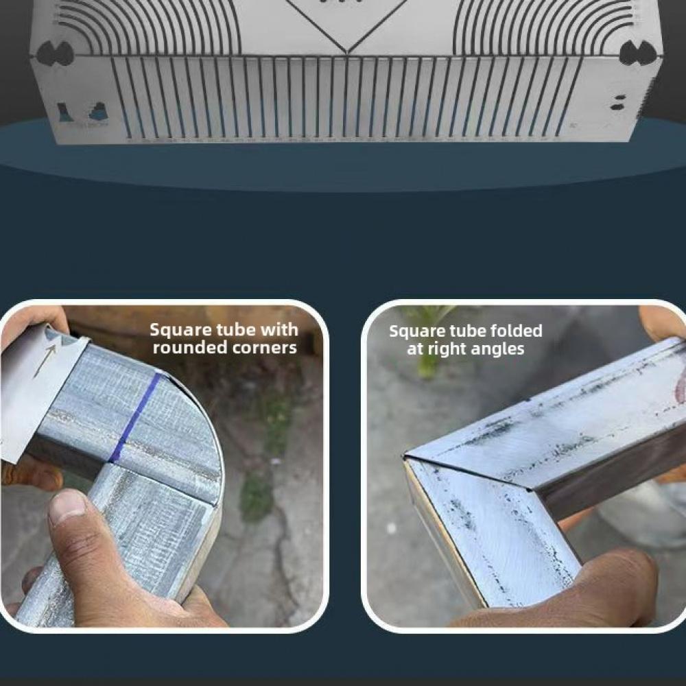 1pc Stainless Steel Bending Radius Tool, Multifunctional Corner Bending Tool, Suitable for Square Pipes, Angle Measurement and Marking