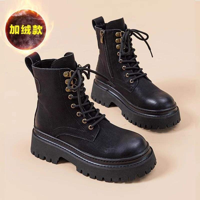 Girls Martin boots 2025 new autumn and winter children's velvet princess short boots medium and older children's British style girls boots