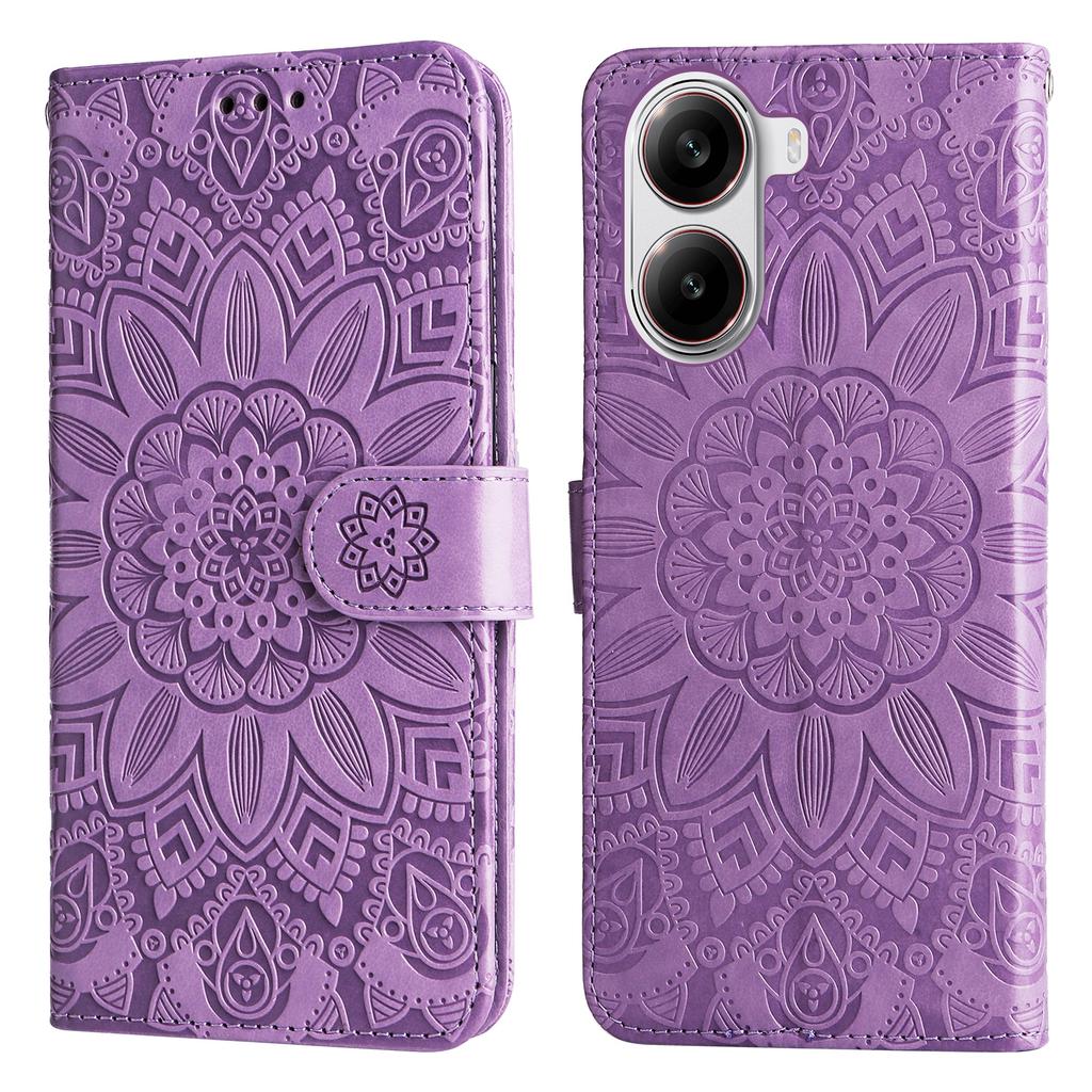 For Xiaomi Redmi Turbo 4 5G/Poco X7 Pro 5G Case Sunflower Imprint Leather Wallet Phone Cover