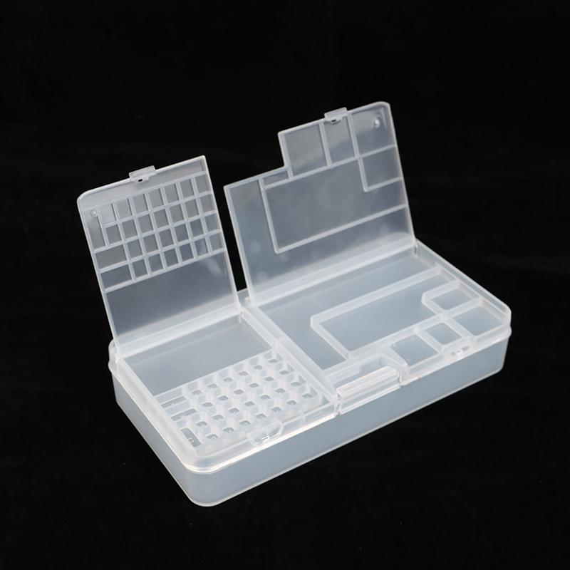 1Pc Multifunctional Double Layer Storage Box For Mobile Phone Motherboard Ic Parts Repair Tools Container Collector