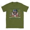 Men Christmas Nutcracker Whats Crackin Funny Xmas T Shirts Cotton Tops Short Sleeve Crew Neck Tee Shirt Plus Size TShirt