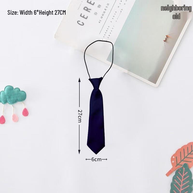 Детский черный готовый галстук-бабочка