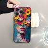 Hot-selling Creative Flower and Girl Pattern Mobile Phone Case Suitable for iPhone
