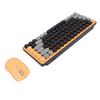 Wireless Keyboard and Mouse Combo 85 Keys Cordless Mice Keyboard with Round Keycaps Dual Mode