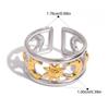 Yori Statement Stainless Steel Star Moon Hollow Double-Layer Open Ring 18K PVD Plated High Quality Charm Stylish Golden Jewelry