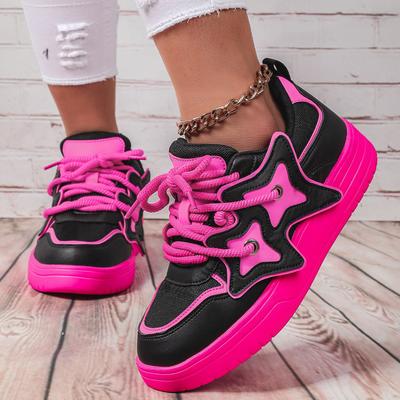 Neue Frühjahrs- und Herbst-Freizeit-Sportschuhe Pentagramm-Plattform-Skateboard-Schuhe Schüler-Schulschuhe