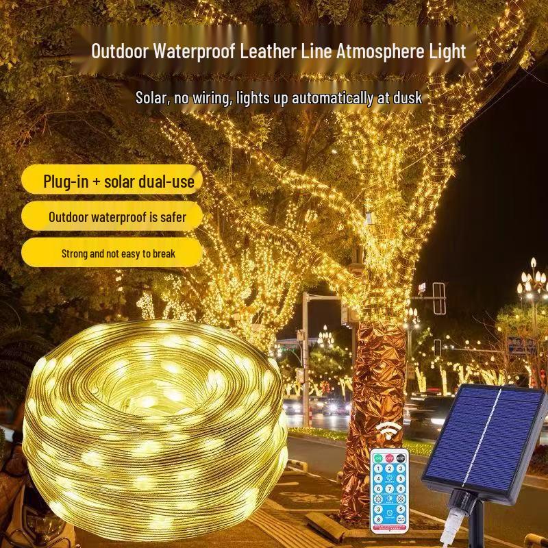 Outdoor Waterproof Solar LED String Fairy Lights for Garden and Christmas Tree Decoration