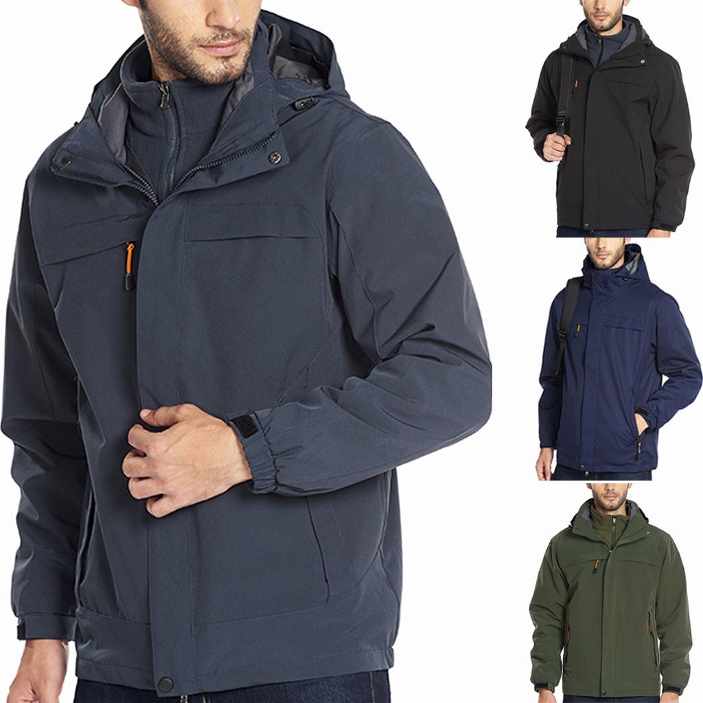 Winter Mens Coat Mens Casual Fashion Waterproof Quick-Drying Breathable Sport Outdoor Coat Khaki Winter Mens Coat Mens Casual Fashion Waterproof Quick-Drying Breathable Sport Outdoor Coat Khaki