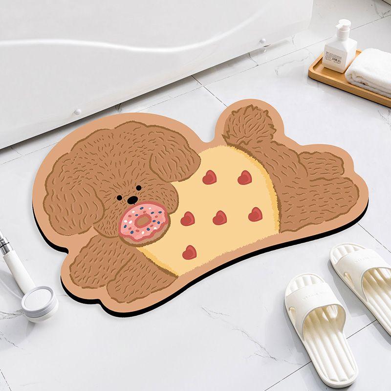 

Bathroom diatom mud floor mat entry door mat toilet door toilet water absorbent non-slip foot mat toilet carpet 40X60cm 15.7X23.6in