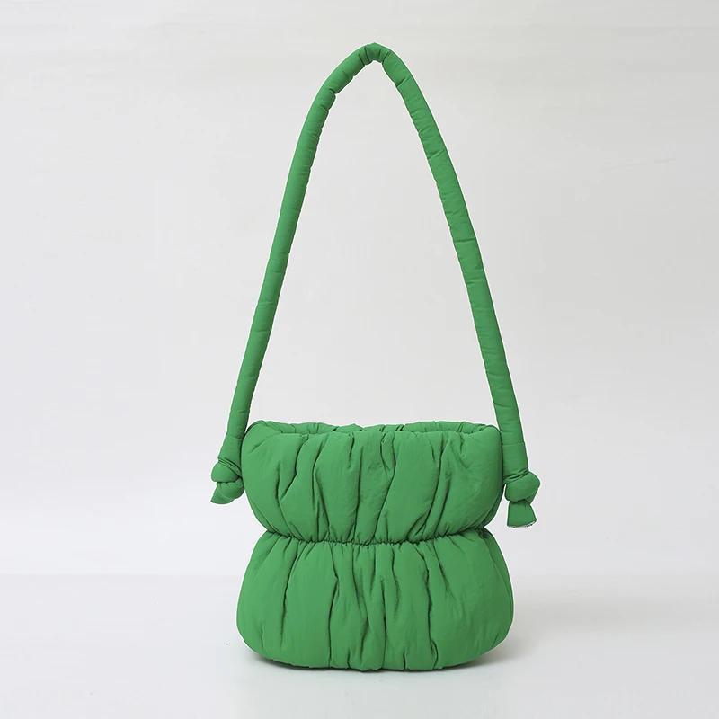 Niche Design Dopamine Nylon Shoulder Bag Sweet Mini Tote Triple Crossbody Bag for Women