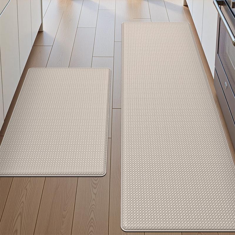 2026 European and American Kitchen Floor Mat Leather PU Nordic Strip Anti-slip Waterproof and Oilproof Corridor Aisle Pvc Carpet