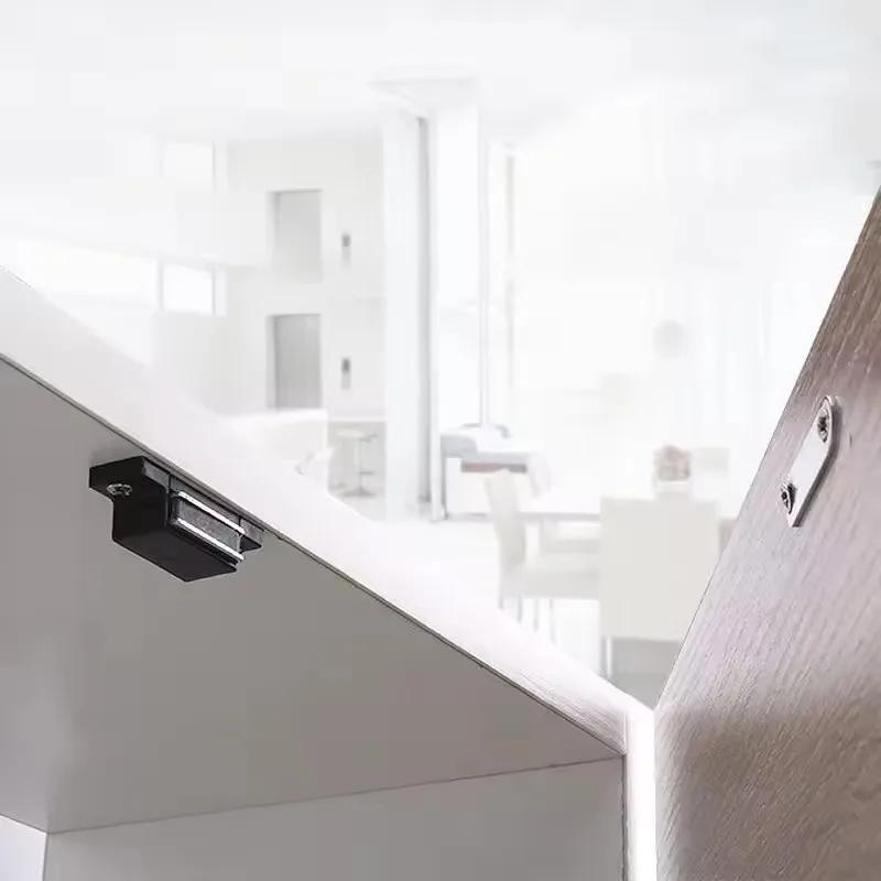12 Pieces Cupboard Kitchen Furniture Magnetic Cabinet Door Latch Closures White Plastic Strong Powerful Magnet Catch