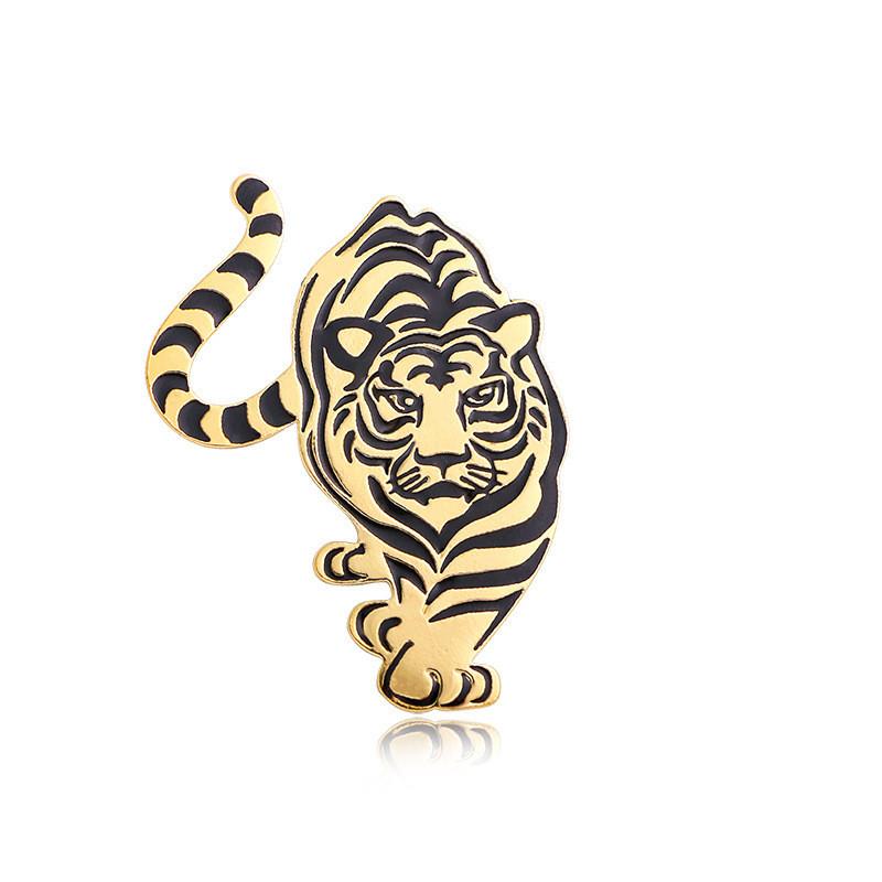 Vintage Tiger Brooch Alloy Animal Design Gift For Men Women