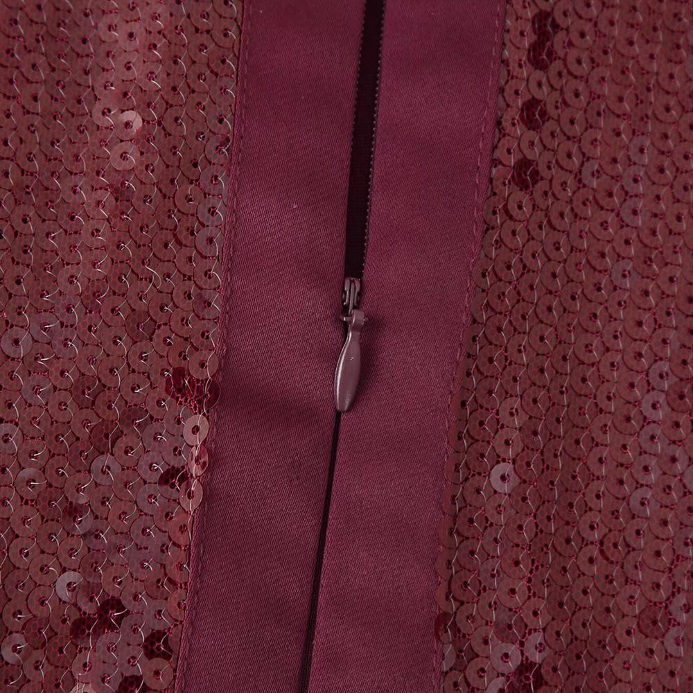 Pailletten-Patchwork-Design Damenkleid - Frühjahr/Sommer 2025 Kollektion, Rundhalsausschnitt, Langarm, Weiter Saum, Unifarbe