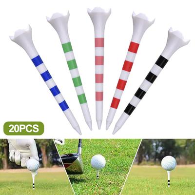 20Pcs Golf Tees High Stability Low Friction Unbreakable Simple Installation Short Golf Tees Training Tools