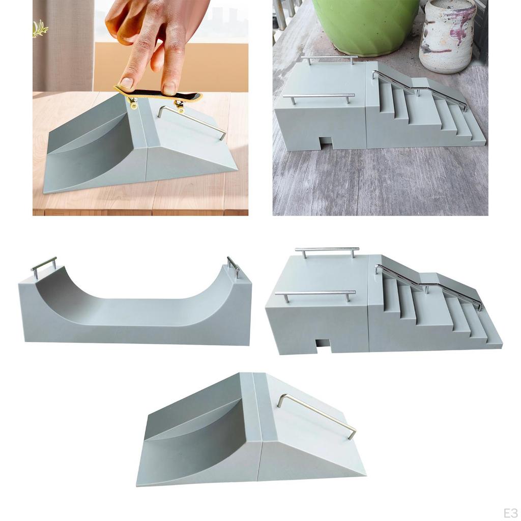 Finger Skateboard Ramp Gifts Gray Accessories Toy Versatile Training Props Skill Development