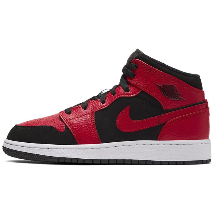 

New Jordan 1 Mid Reverse Bred GS 554725-054 36