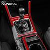 Real Soft Carbon Fiber For Subaru WRX 2015 2016 2017 2018 2019 2020 2021 Car Gear Shifter Panel Frame Interior Trim Cover 4pcs.