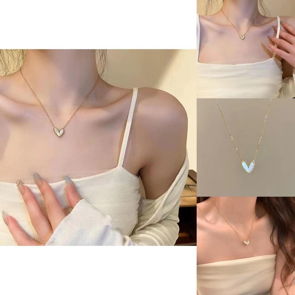 Trendy Heart-shaped Alloy Necklace Perfect For Any Occasion Gold Color