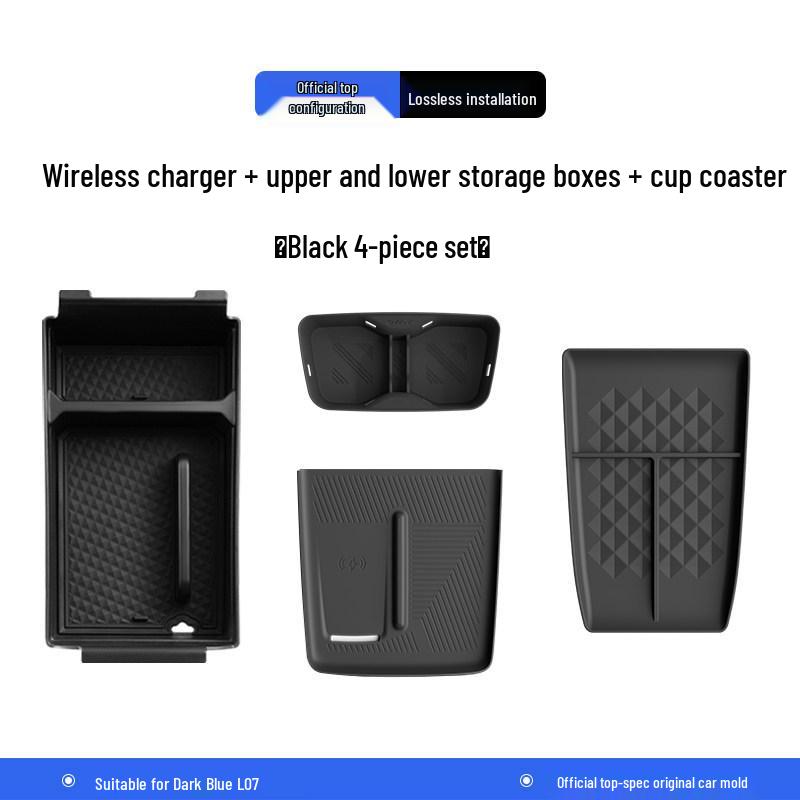 Deep Blue L07 Armrest Storage Box for Center Console - Car Interior Accessory