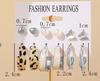 Creative Retro French Gold Pearl-Inlaid Earrings Set for Ladies