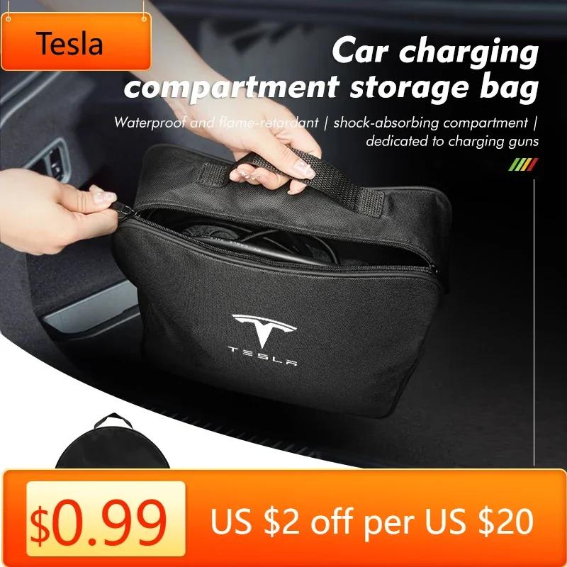 Samolepka na auto Tesla Car EV Charger Storage Cover Oxford Rechargeable Guns Bag For Tesla Model 3 SYX