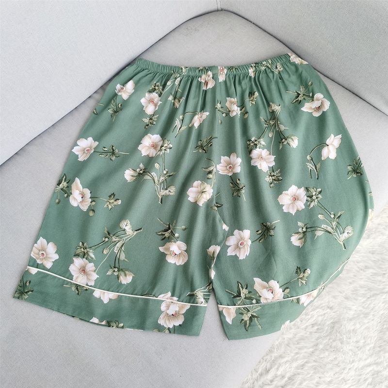 New Arrival Cotton Silk Short Sleeve Shorts Elegant Heather Color Series Pajamas Suit Home Wear Women's Outwear