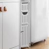 Badezimmer-Aufbewahrungsschrank Toilettenpapierhalter Ständer Bodenstehend Feuchtigkeitsbeständige Schränke Einfacher Schmaler Fugen-Organizer Schrank
