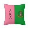 AKA Sorority Print Kissenbezug Weicher Gemütlicher Quadratischer Kissenbezug für Zuhause Sofa Bett Auto Dekoration Kissenhülle 18x18 Zoll