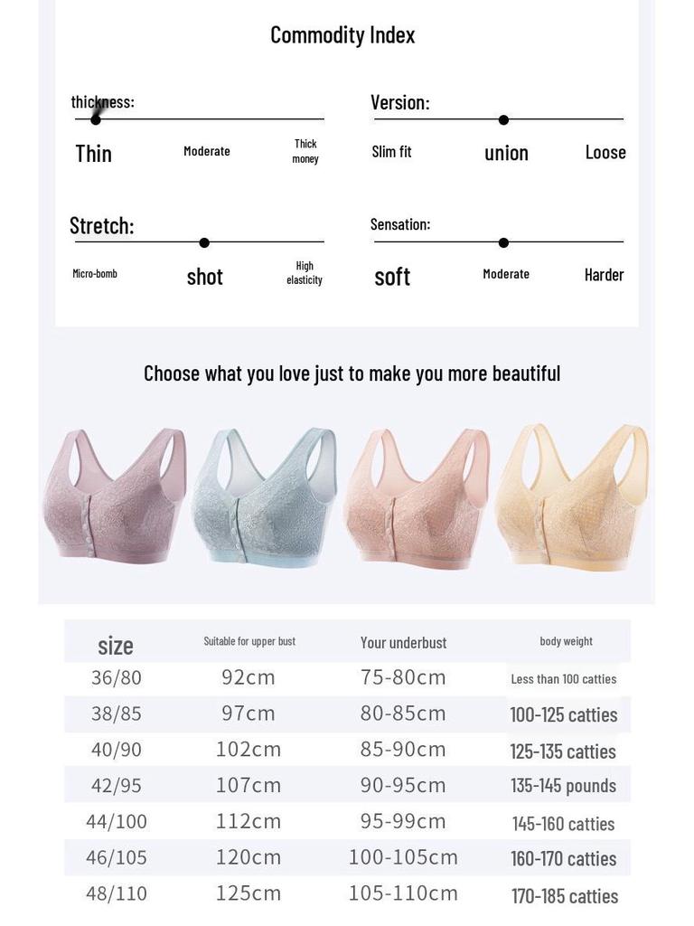 Frühling-Sommer Maulbeerseide Post-Mastektomie BH im Westenstil mit Frontverschluss