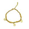 Gold-Plated Dragon Scale Disco Bead Bracelet - Simulated Gold Lucky Bead String, Light Luxury.