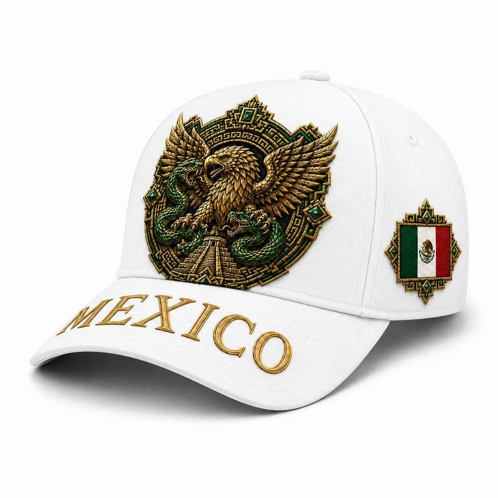 POD un pezzo ordine minimo Cappellino da baseball messicano, cappellino a trasferimento termico design gratuito dal Messico