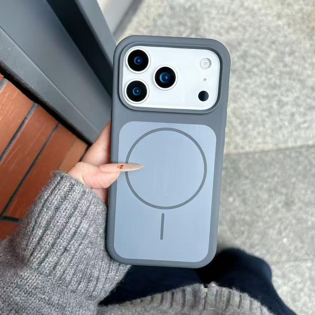 Applicable To Apple 17ProMax Official Liquid Thin Ring Magnetic Mobile Phone Case iPhone16 Silicone Anti-drop Protective Case