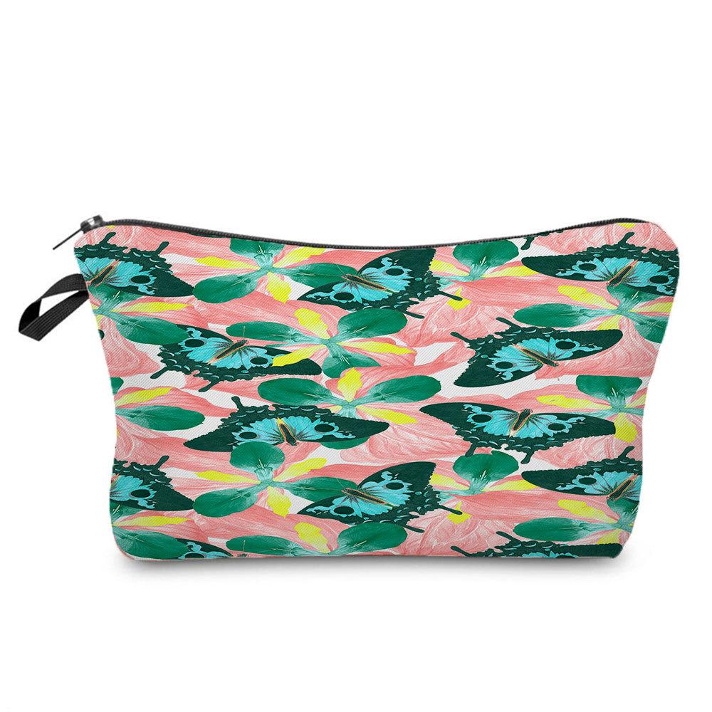 Women Butterfly Print Cosmetic Bag Toiletries Organize Travel Storage Case 6706