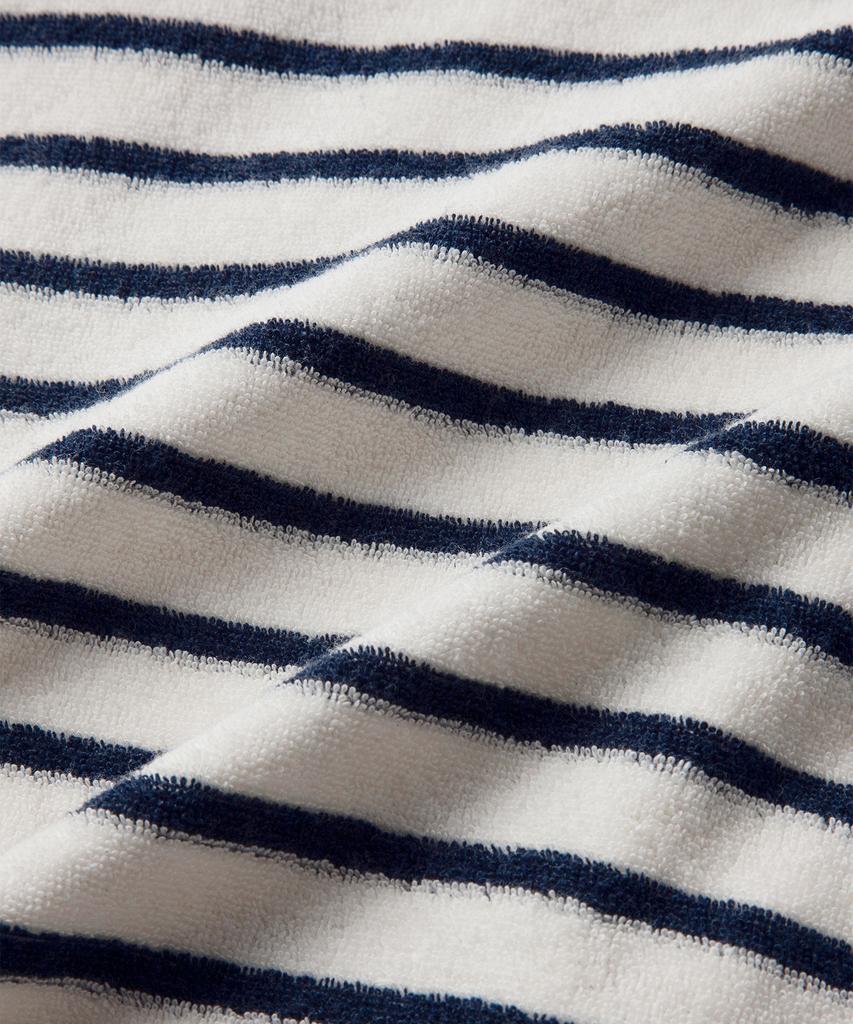 AMFEAST Striped Terry Pocket T-Shirt Navy