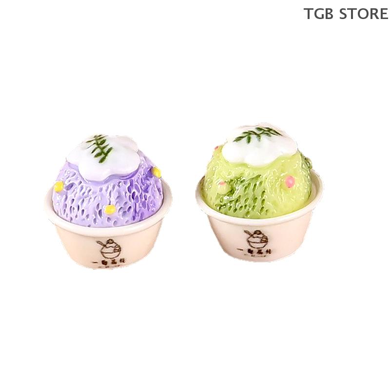 6Pcs Cute Dollhouse Miniature Kitchen Food Toy Jam Ice Cream Cone Model Home Decor Kids Pretend Play Toys