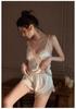Set Pigiama da Donna in Seta di Ghiaccio 2024: Sexy Due Pezzi Camicia da Notte in Pizzo con Reggiseno Integrato & Pantaloncini - Tendenza Virale di Internet