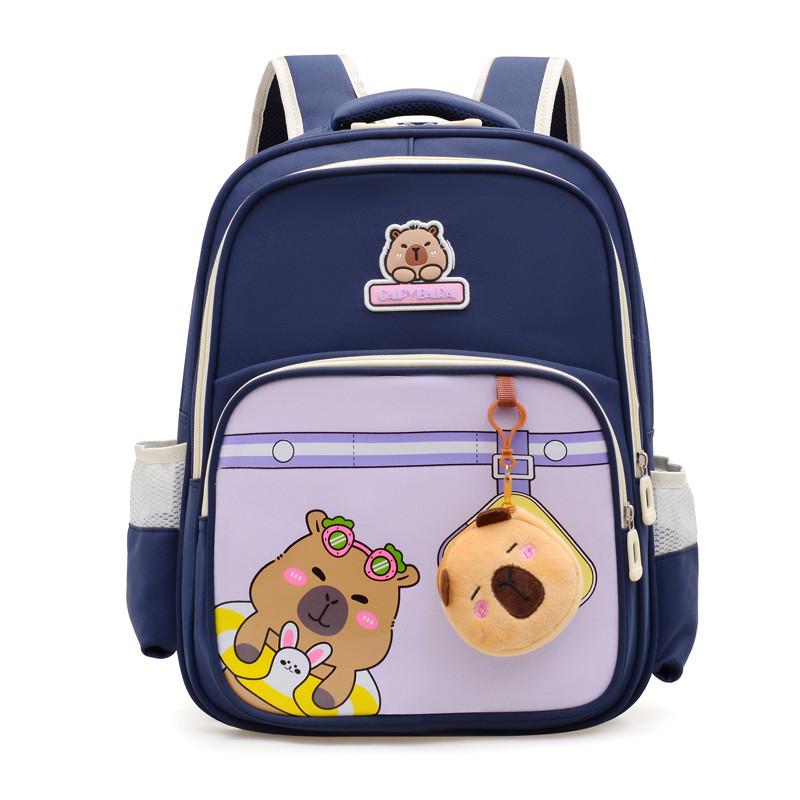 Childrens With Backpack Capybara Print Design And High Capacity For Daily School