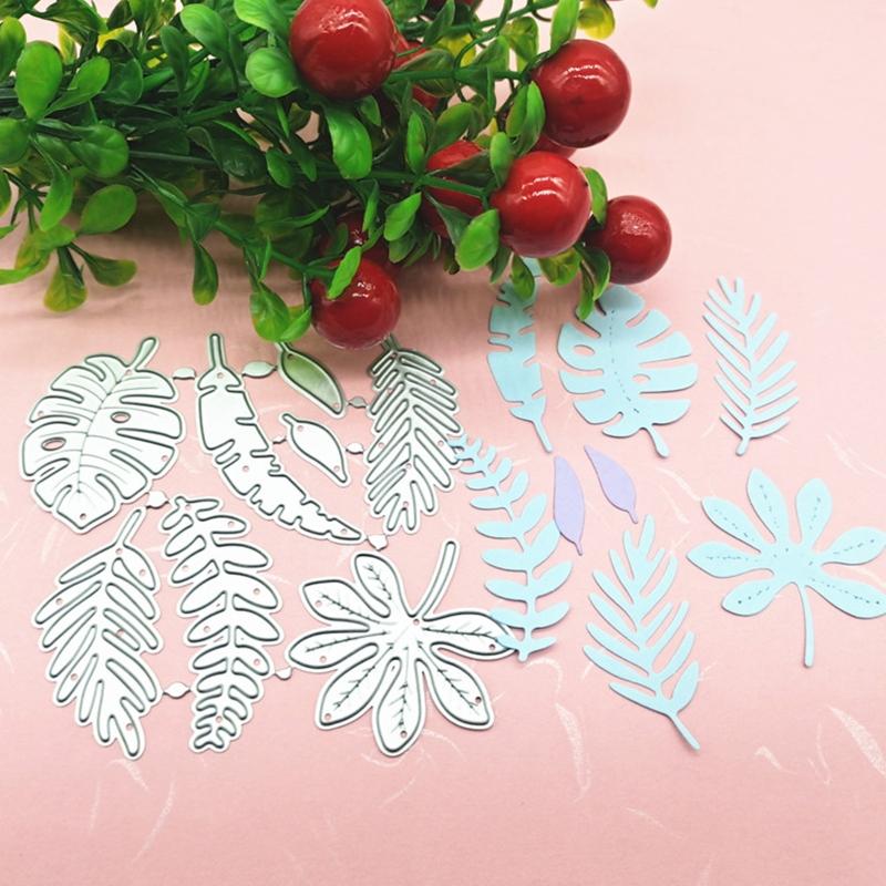 Tree Leaves Theme Metal Die Cuts Cutting Dies Cut Stencils for DIY Embossing Paper Leather Scrapbooking Card Making