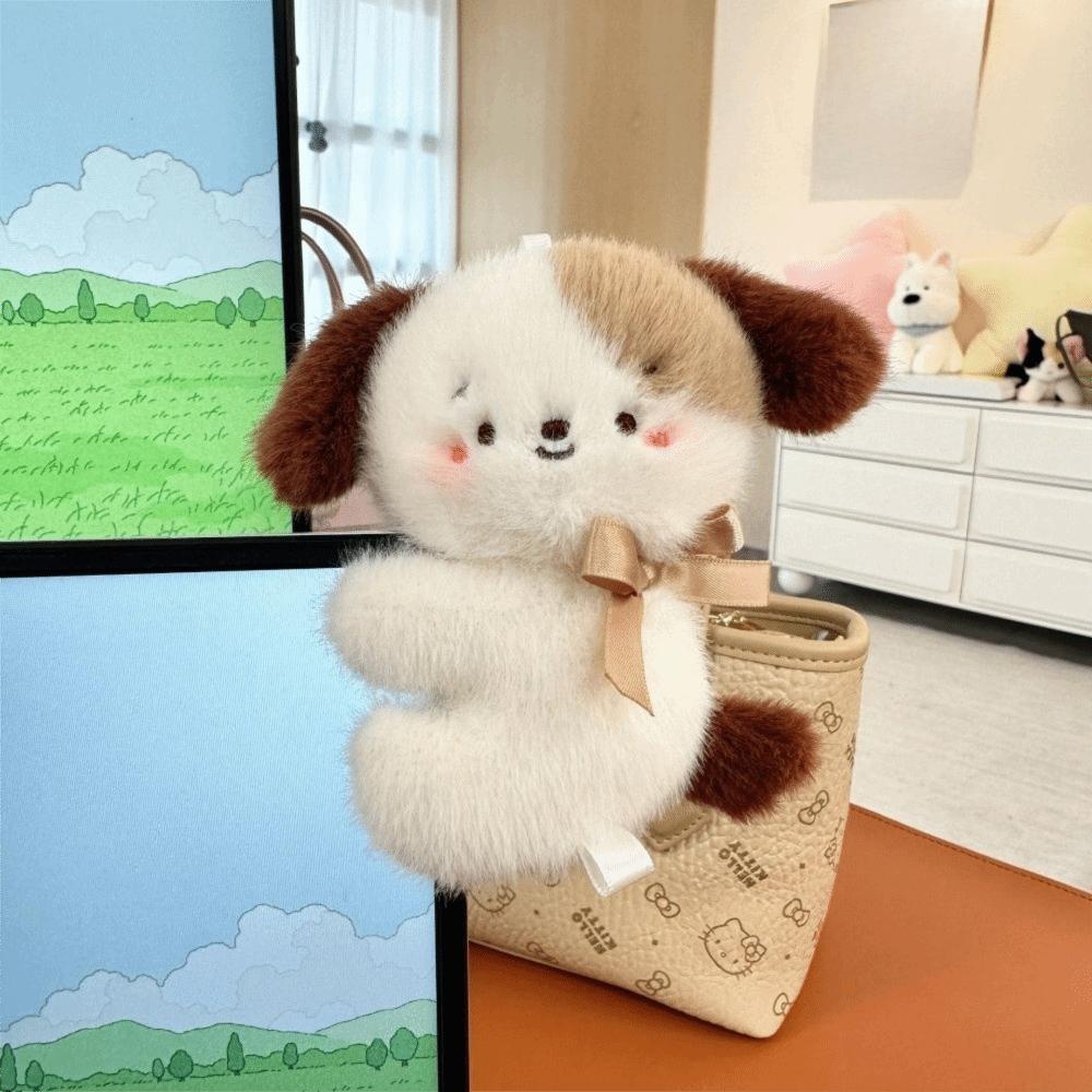 

Portable Little White Rabbit Doll Computer Decorative Dolls Desk Companion Dolls Puppy
