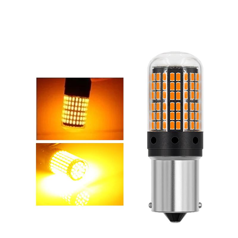 1156 BA15S P21W BAU15S PY21W T20 7440 W21W 1157 P21/5W W21/5W 7443 LED-lampor 3014 144SMD LED CanBus-lampa För blinkerslampa