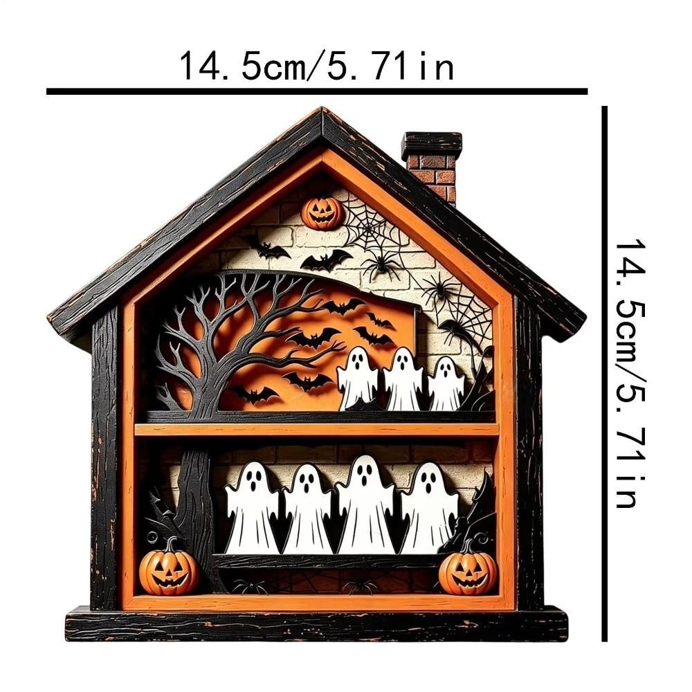 Layered Structure Halloween Haunted House Decoration Tabletop Halloween Decor