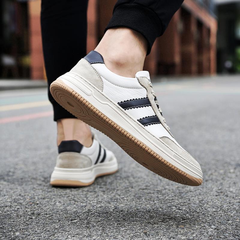 New Men's Casual Shoes Genuine Leather Sneakers Fashion Designer Handmade Men Shoes Soft Sport Designer Shoes