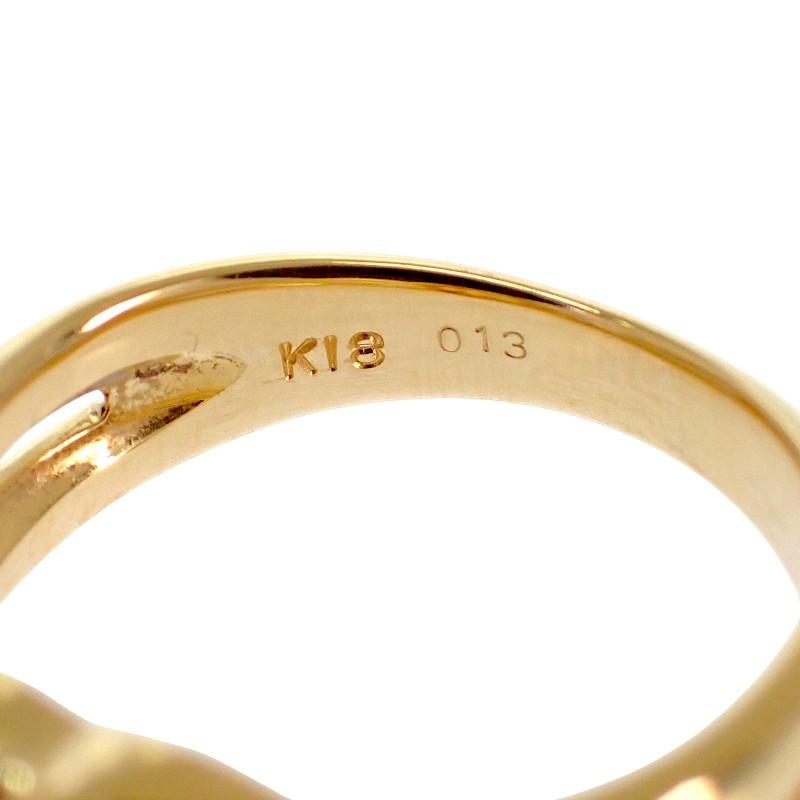 YVES SAINT LAURENT  #12(JP Size) ring gold K18 yellow gold Women