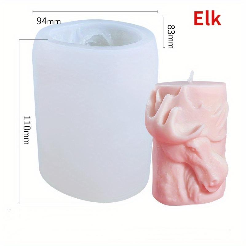 Serie Animale Matriță Silicon | Elan, Urs, Lup & Cal Lumânare, Rășină & Săpun Kit | Cadou DIY & Decor Acasă