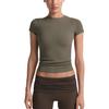 X SKIMS Ribbed Seamless Vintage Fitted Crew Neck Short Sleeve T-Shirt Women Tops SSSSL9718W-DOD
